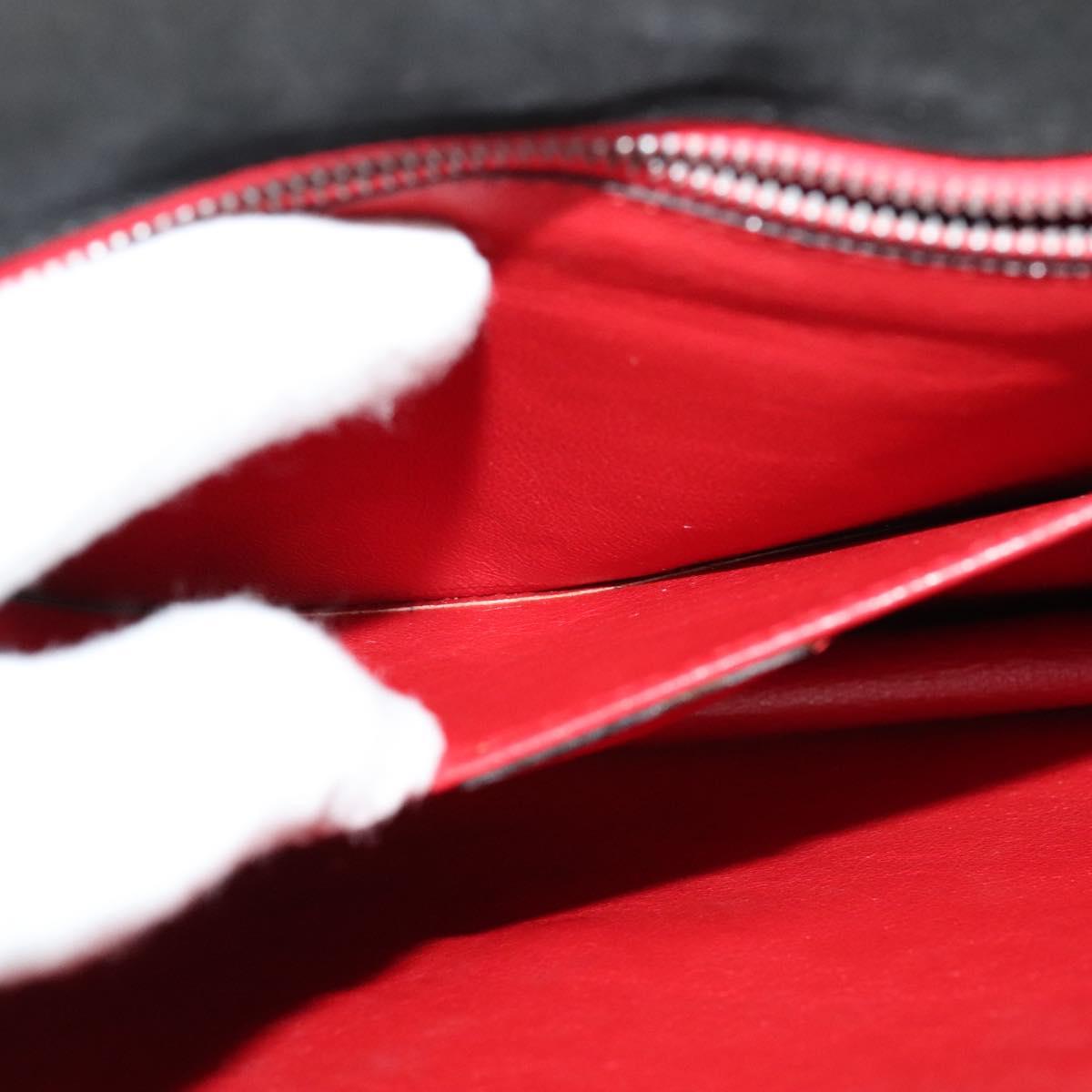 CELINE Hand Bag Suede 2way Black Gold Auth 120904