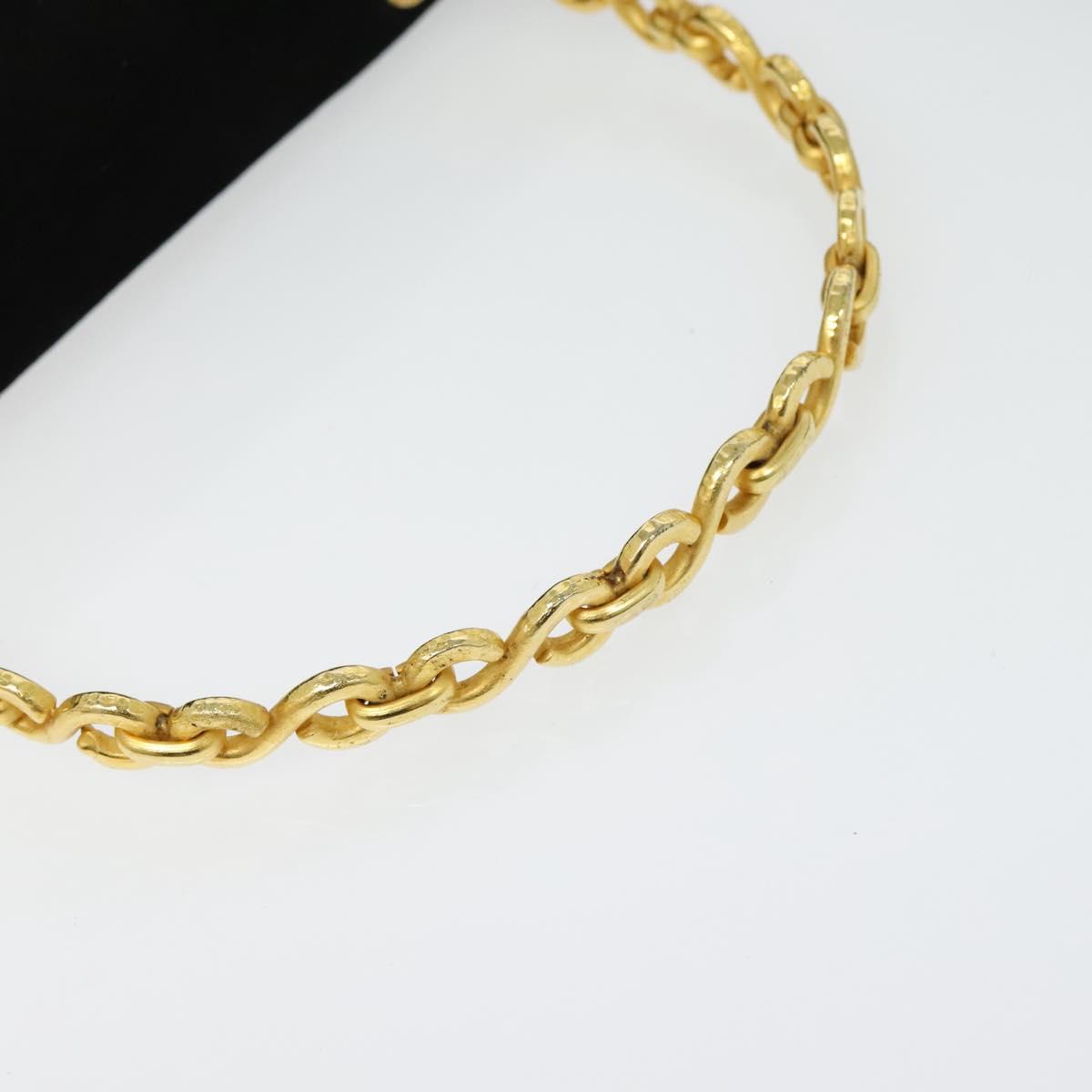 CELINE Hand Bag Suede 2way Black Gold Auth 120904