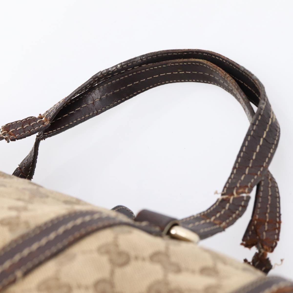 GUCCI GG Crystal Shoulder Bag Coated Canvas Brown Gold 181488 Auth 120919
