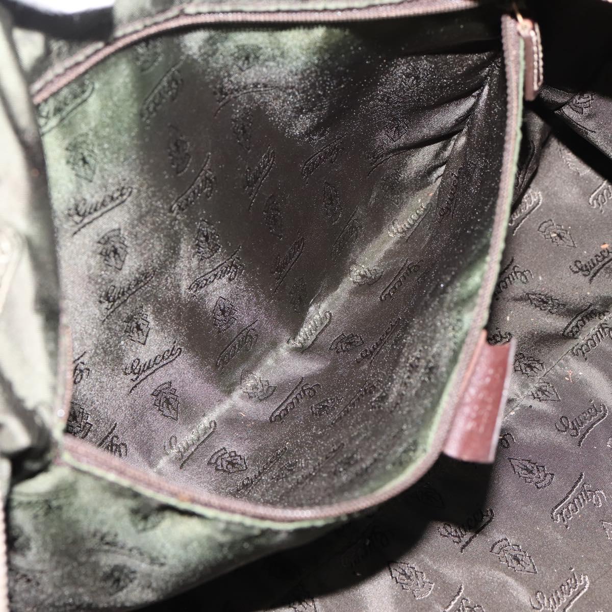GUCCI GG Crystal Shoulder Bag Coated Canvas Brown Gold 181488 Auth 120919