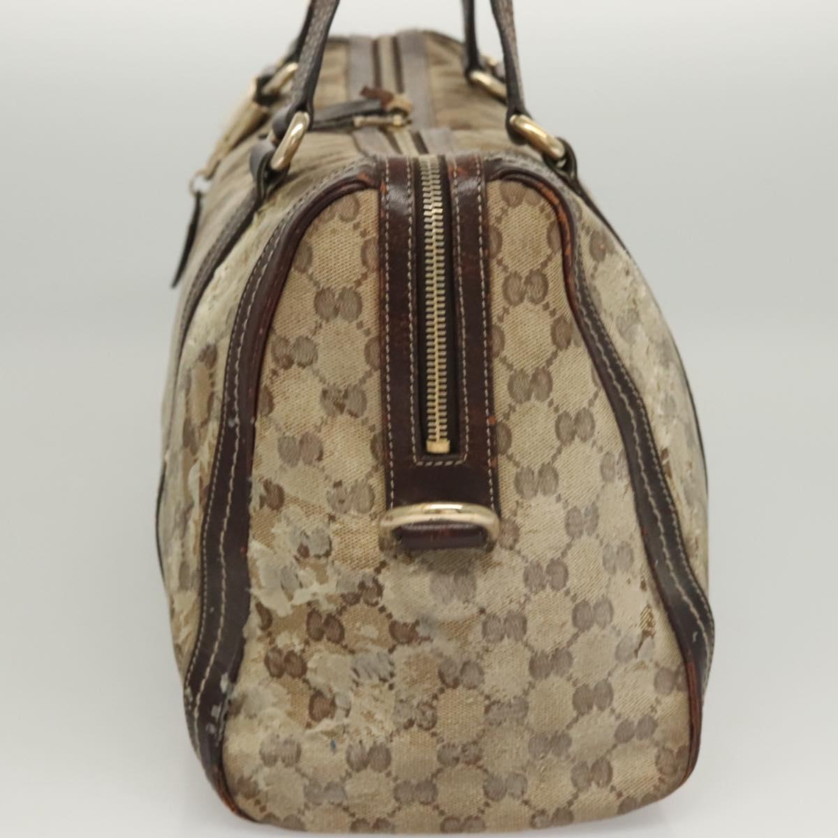 GUCCI GG Crystal Shoulder Bag Coated Canvas Brown Gold 181488 Auth 120919
