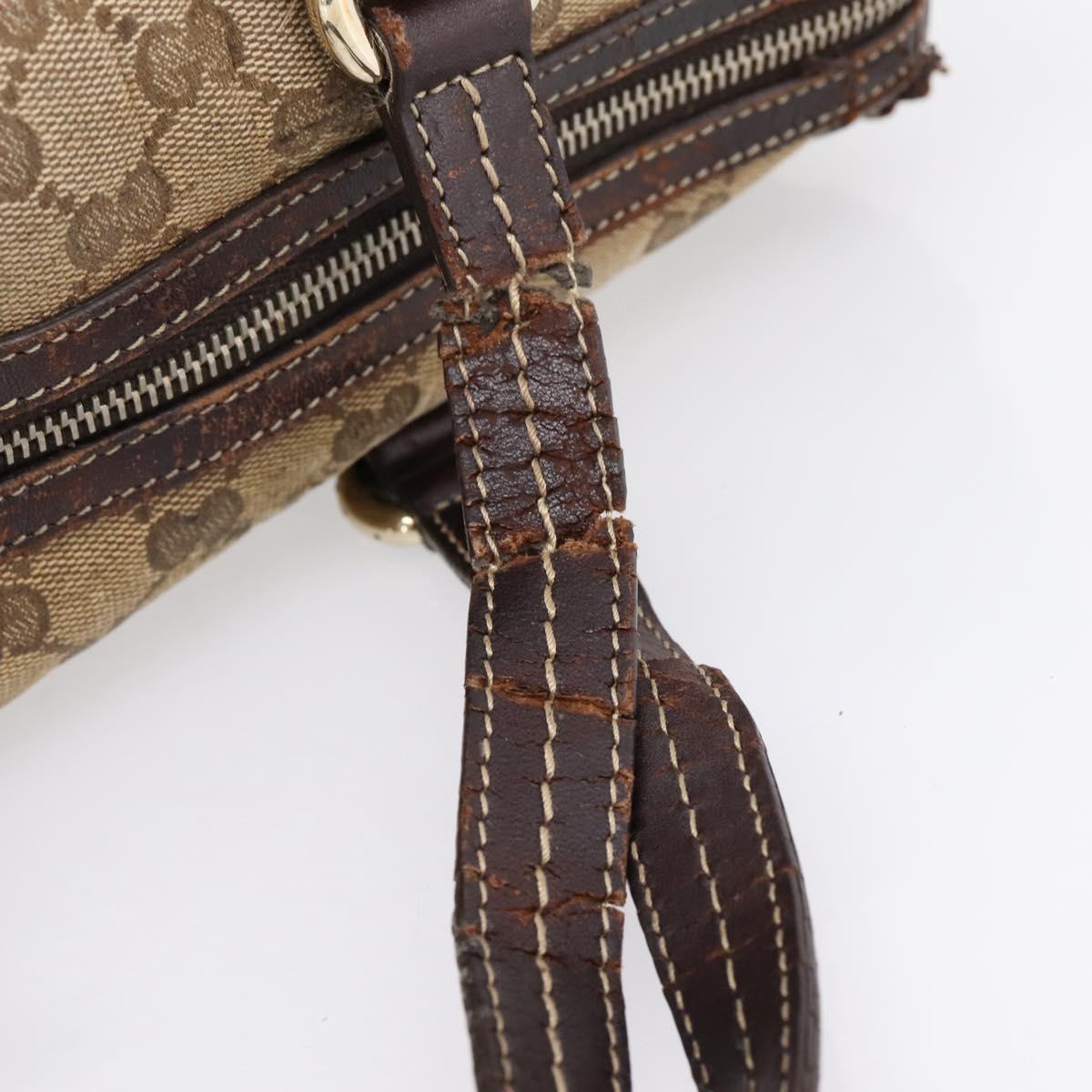 GUCCI GG Crystal Shoulder Bag Coated Canvas Brown Gold 181488 Auth 120919