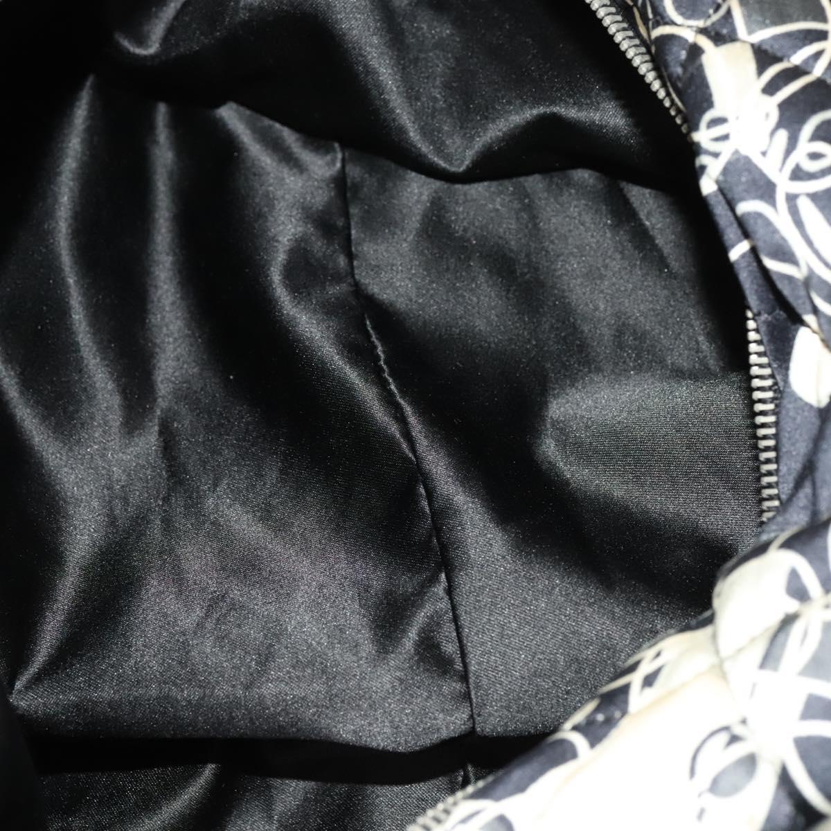 CHANEL Matelasse Chain Shoulder Bag Silk Black Silver CC Auth 120924