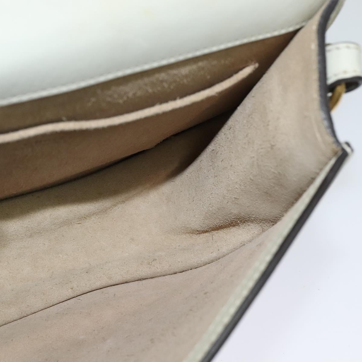 Chloe Nile Hand Bag Leather 2way Gray Gold Auth 120933