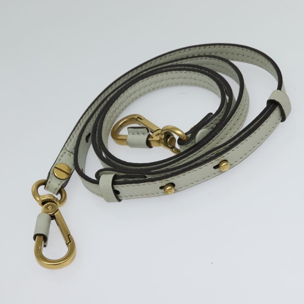 Chloe Nile Hand Bag Leather 2way Gray Gold Auth 120933