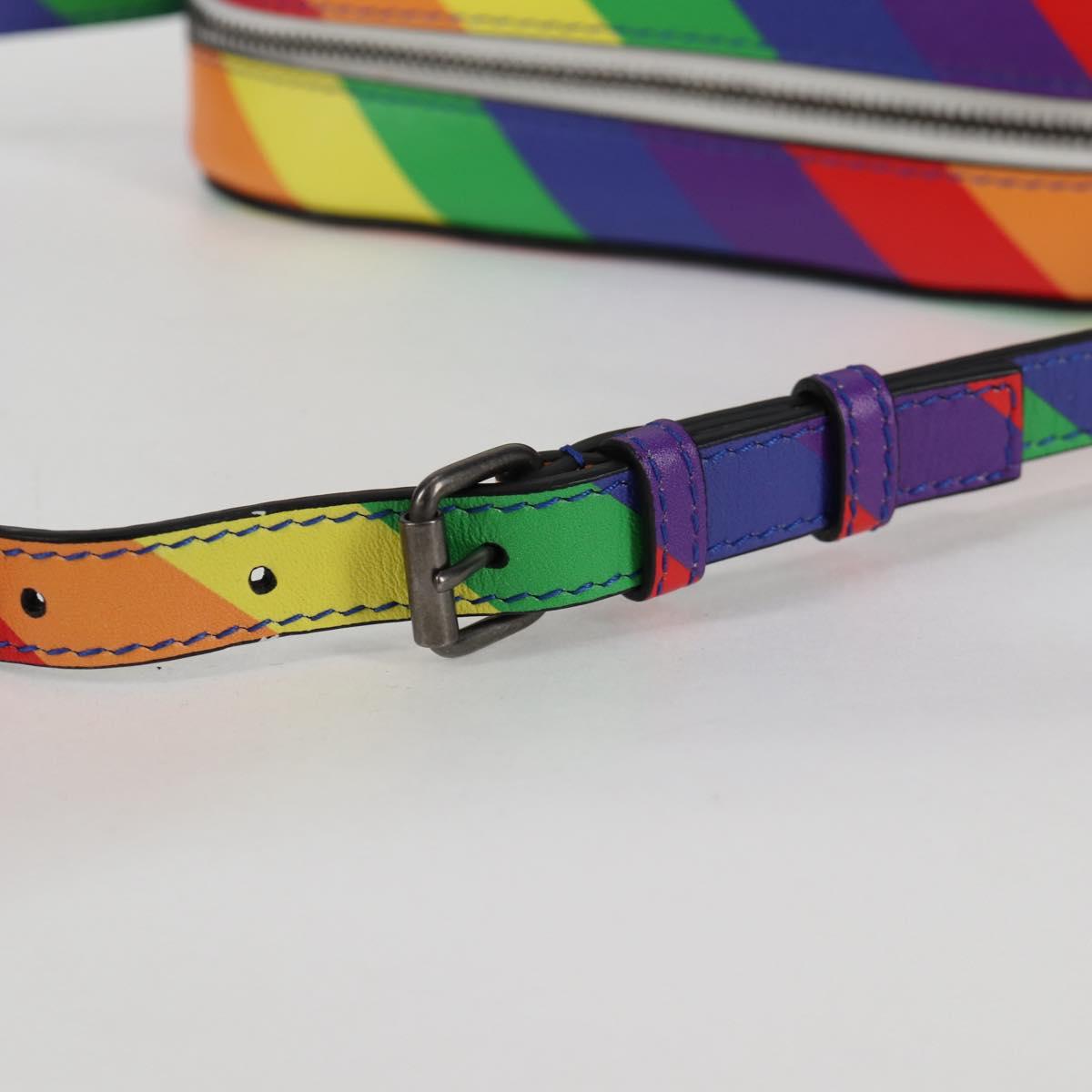 BALENCIAGA Camera bag XS Shoulder Bag Leather Rainbow 558171 Auth 120939M