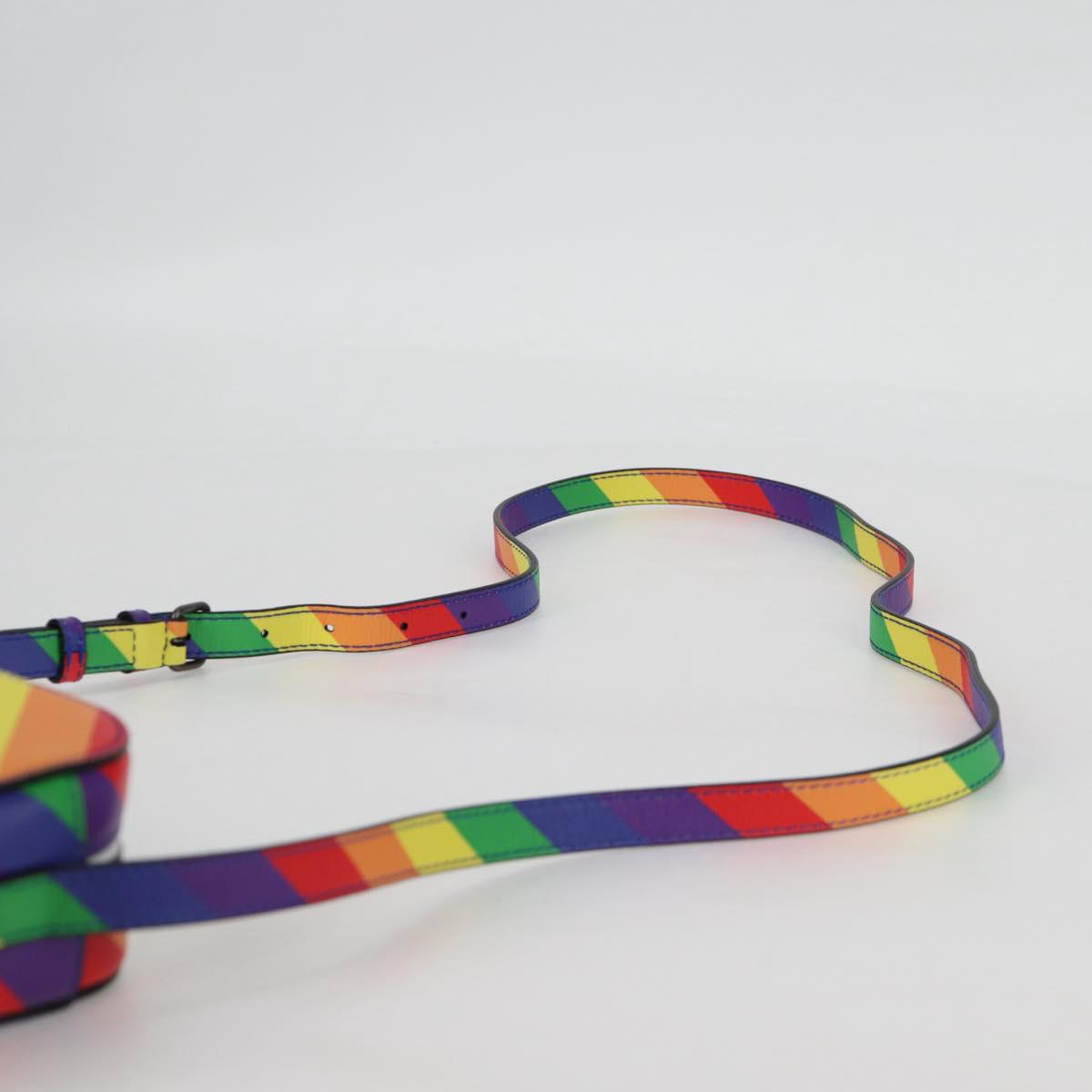 BALENCIAGA Camera bag XS Shoulder Bag Leather Rainbow 558171 Auth 120939SAM