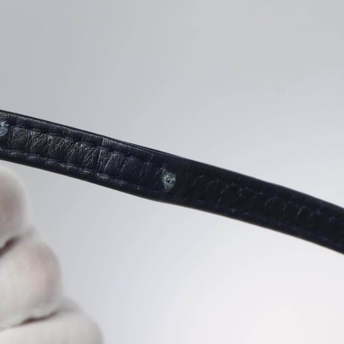 MCM Logogram Vicetos Shoulder Bag PVC Leather White Gold Auth 120950