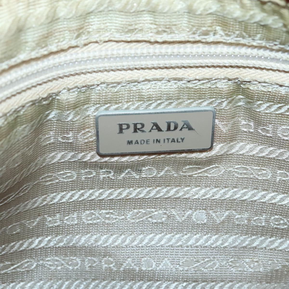 PRADA Shoulder Bag Nylon Orange Silver Auth 120954