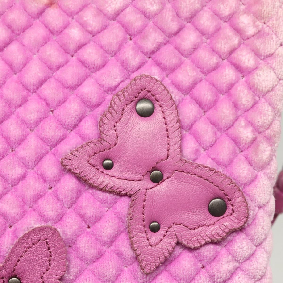 BOTTEGA VENETA Shoulder Bag Velor Purple Auth 120966