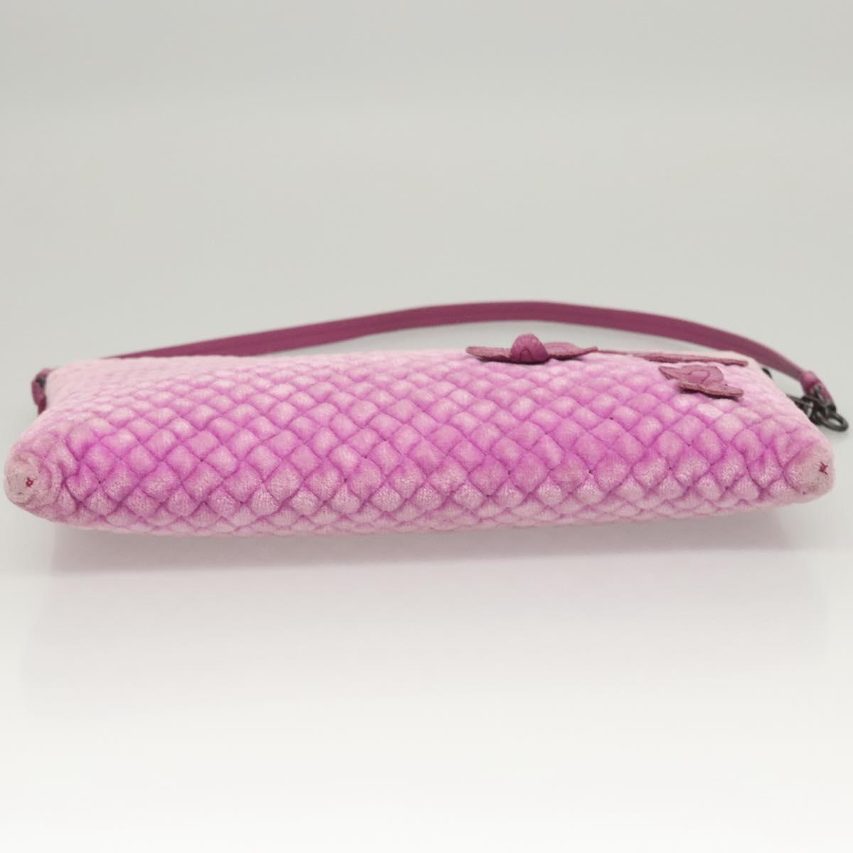 BOTTEGA VENETA Shoulder Bag Velor Purple Auth 120966