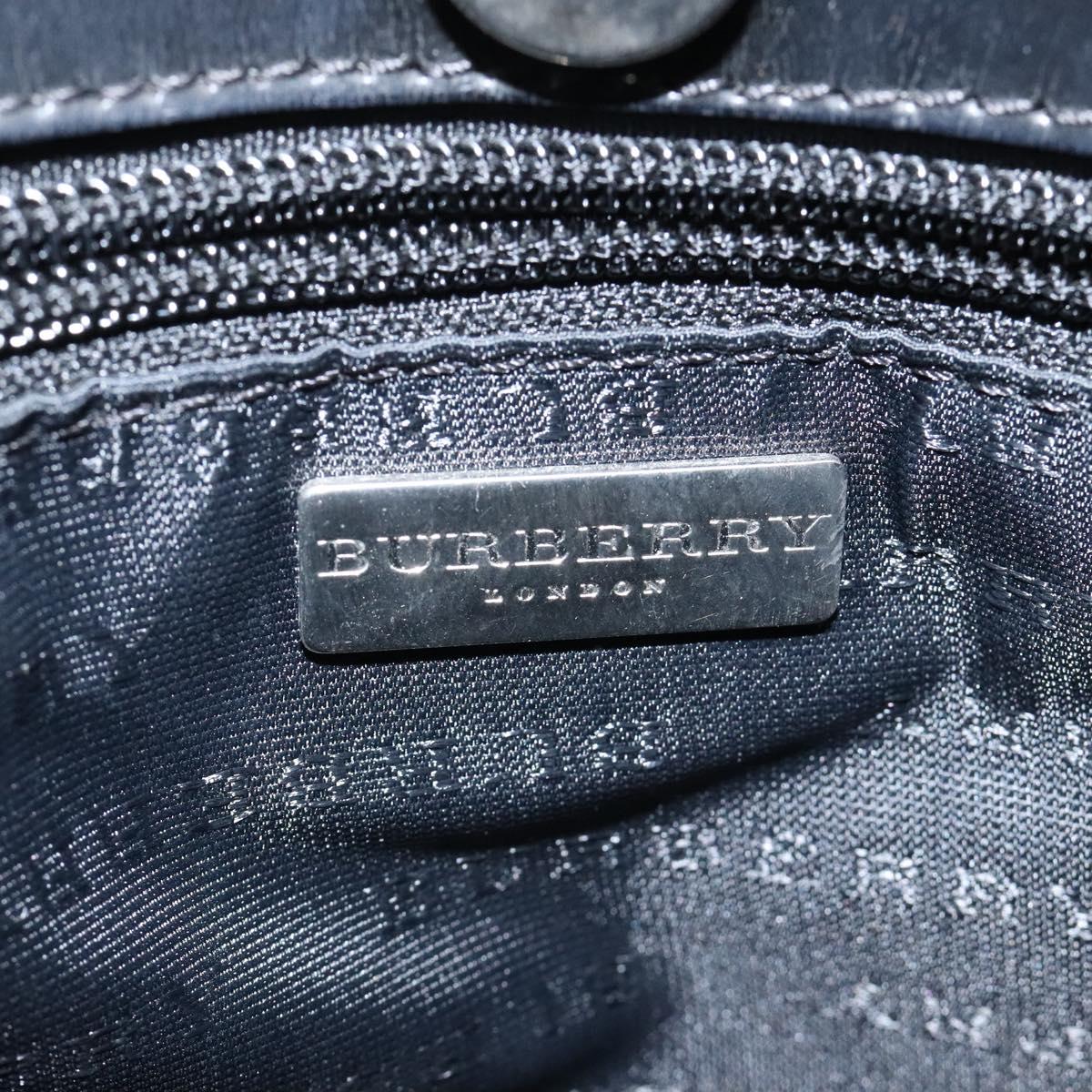 BURBERRY Nova Check Hand Bag PVC Beige Auth 120970