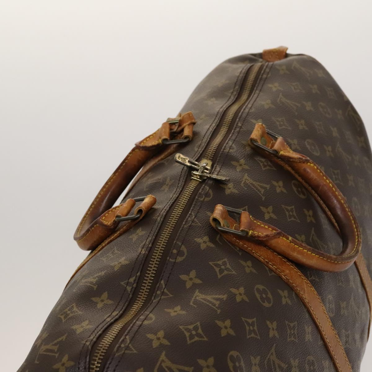 LOUIS VUITTON Monogram Keepall 55 Boston Bag M41424 LV Auth 120995