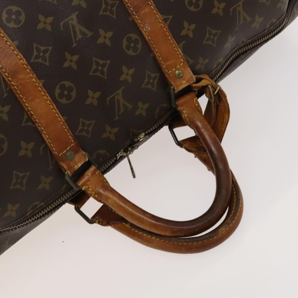 LOUIS VUITTON Monogram Keepall 55 Boston Bag M41424 LV Auth 120995