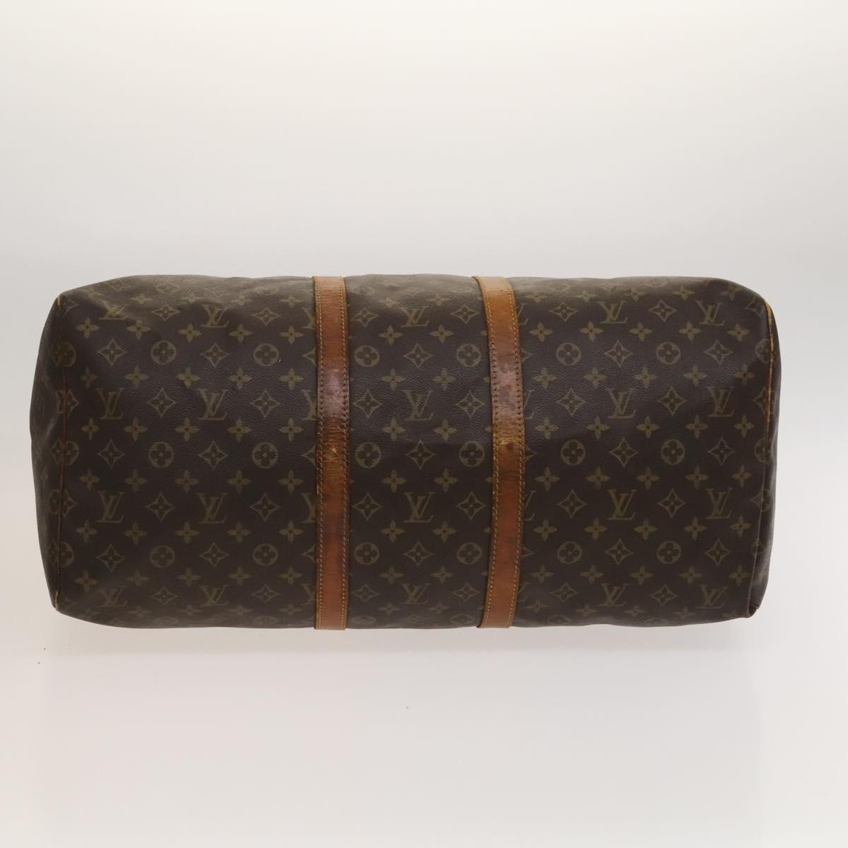 LOUIS VUITTON Monogram Keepall 55 Boston Bag M41424 LV Auth 120995