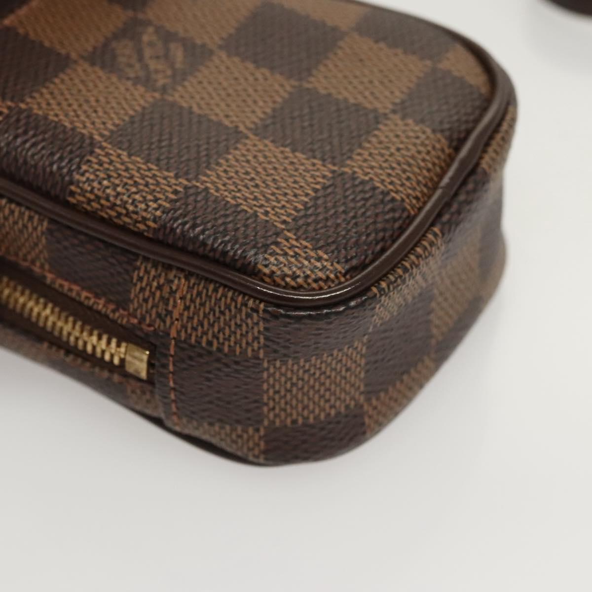 LOUIS VUITTON Damier Ebene Etui Okapi PM Pouch N61738 LV Auth 121018