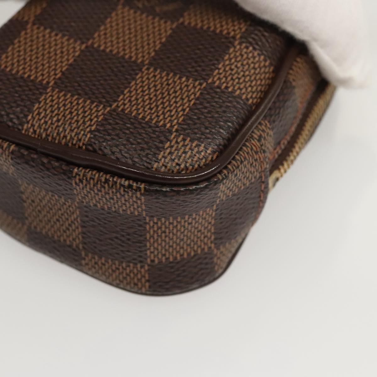 LOUIS VUITTON Damier Ebene Etui Okapi PM Pouch N61738 LV Auth 121018