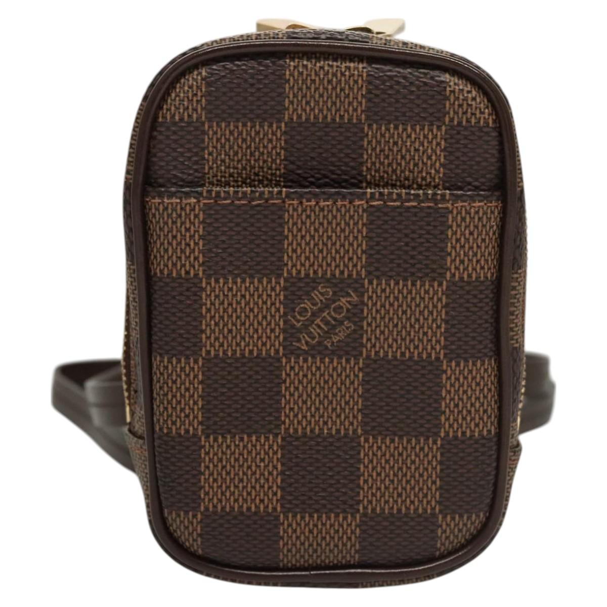 LOUIS VUITTON Damier Ebene Etui Okapi PM Pouch N61738 LV Auth 121018