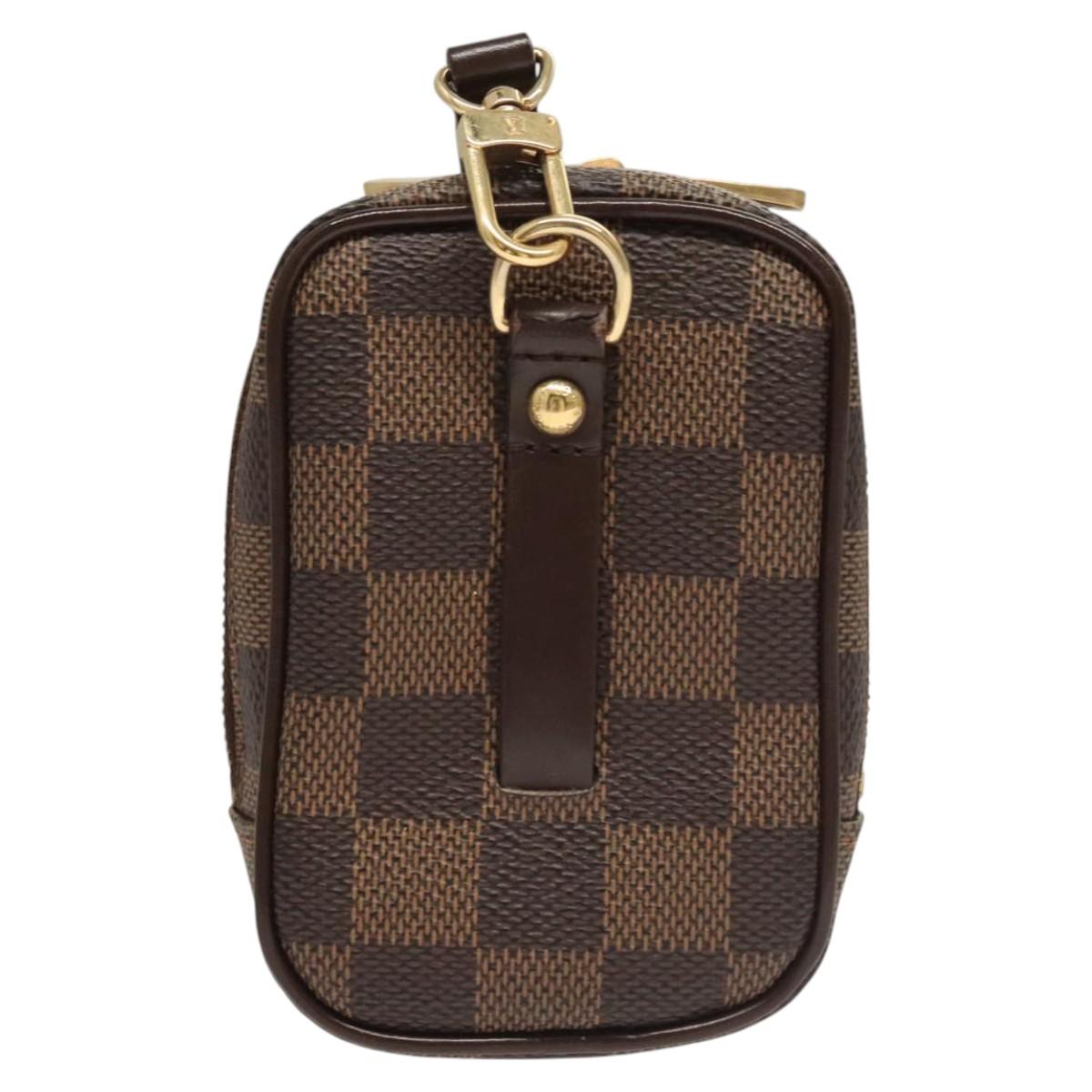 LOUIS VUITTON Damier Ebene Etui Okapi PM Pouch N61738 LV Auth 121018