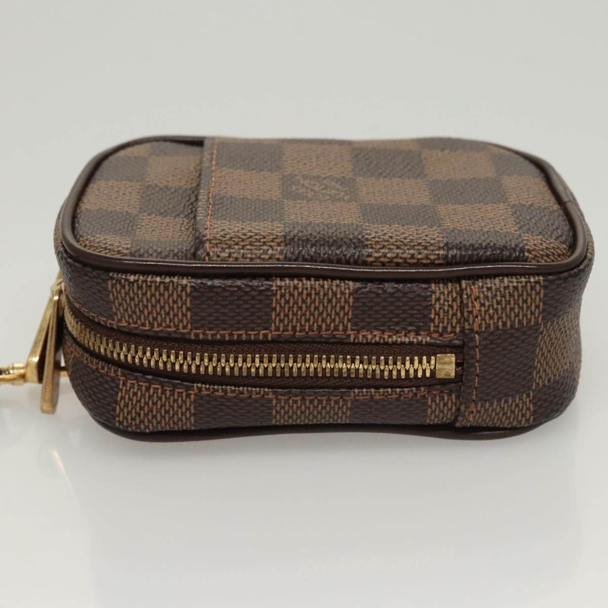 LOUIS VUITTON Damier Ebene Etui Okapi PM Pouch N61738 LV Auth 121018