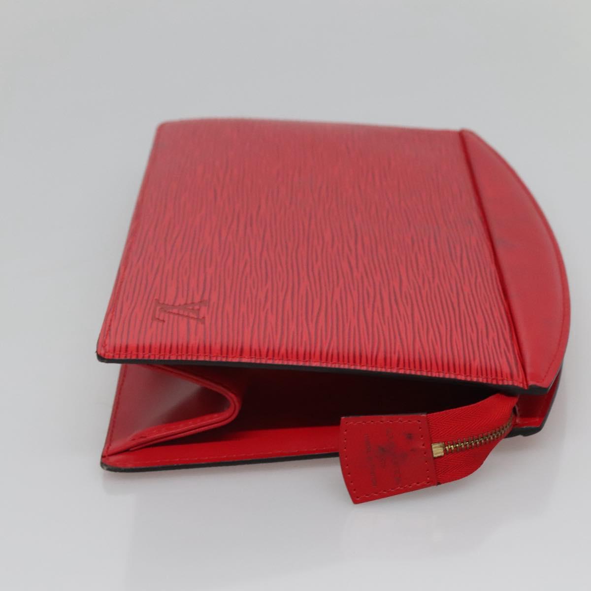 LOUIS VUITTON Epi Trousse Crete Clutch Bag Red M48407 LV Auth 121025