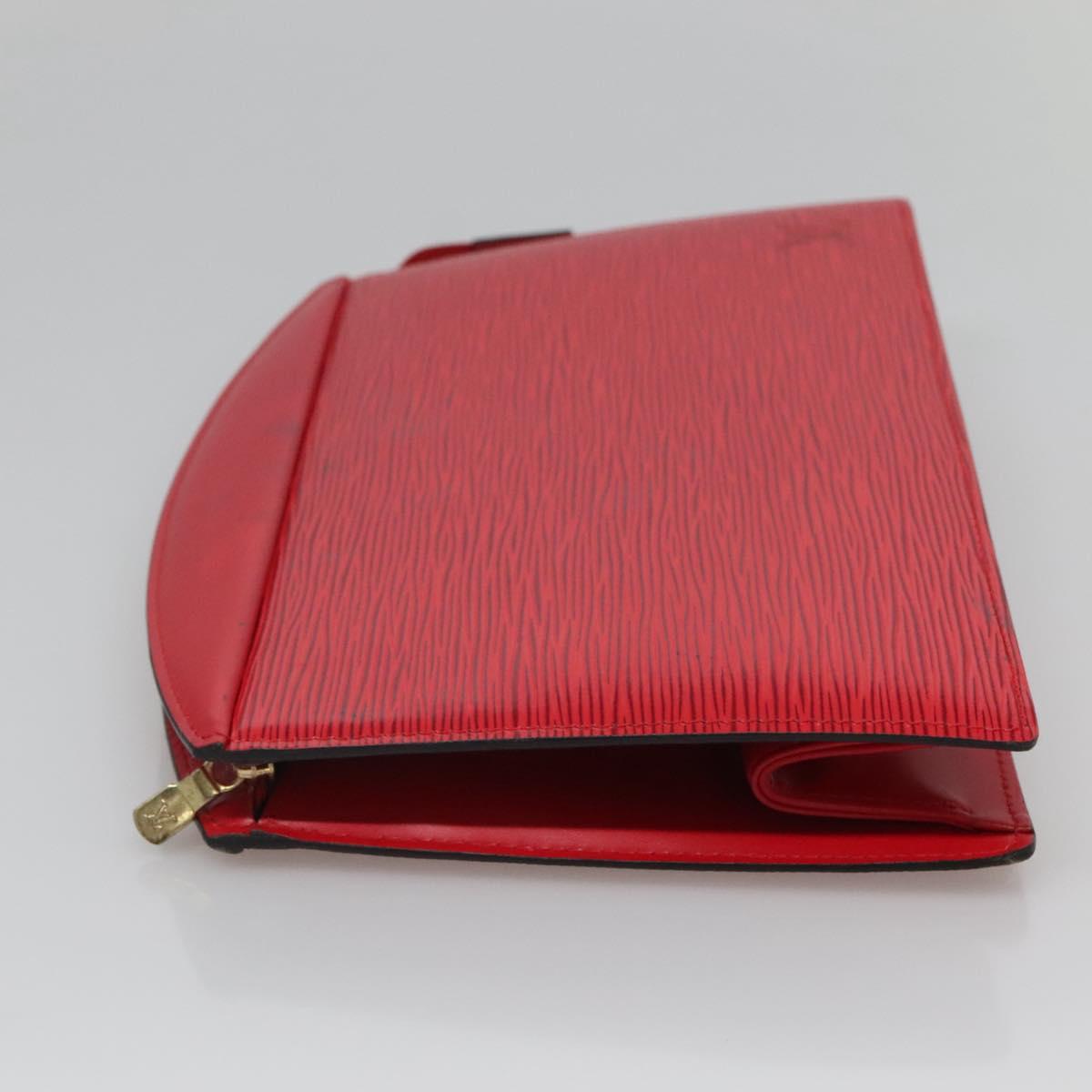 LOUIS VUITTON Epi Trousse Crete Clutch Bag Red M48407 LV Auth 121025