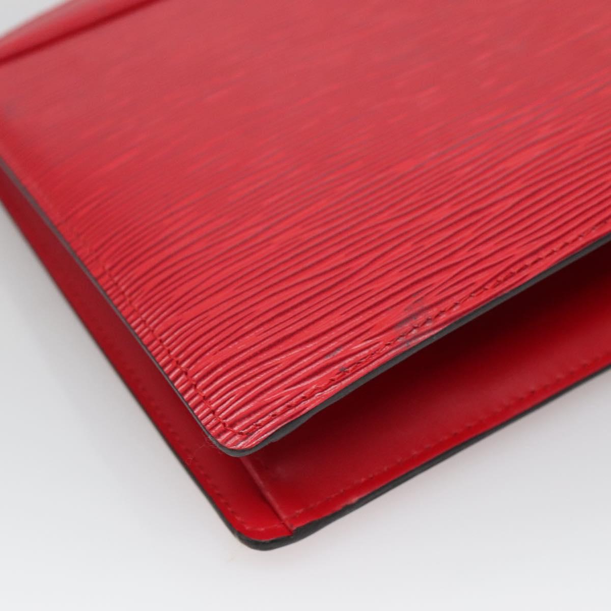 LOUIS VUITTON Epi Trousse Crete Clutch Bag Red M48407 LV Auth 121025