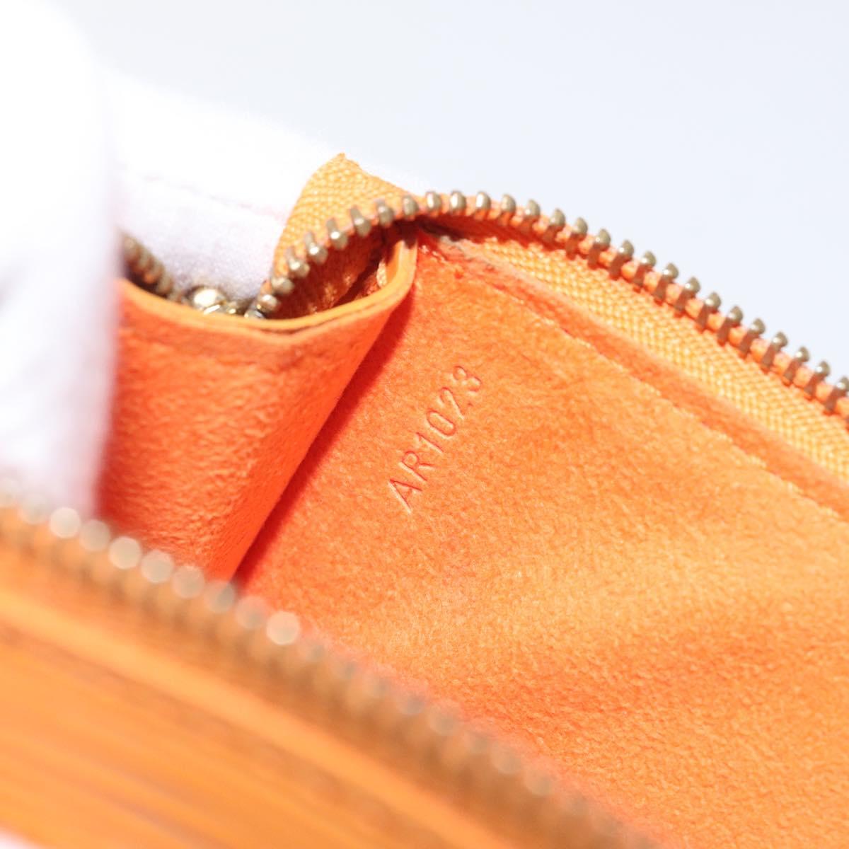 LOUIS VUITTON Epi Pochette Accessoires Pouch Orange Mandarin M5294H Auth 121027