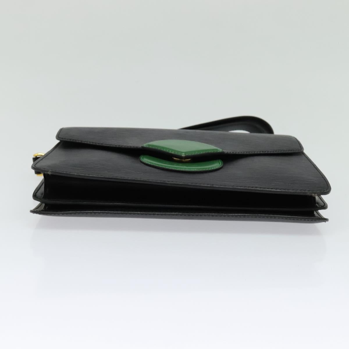 LOUIS VUITTON Epi Osh Shoulder Bag Black Green M52444 LV Auth 121028