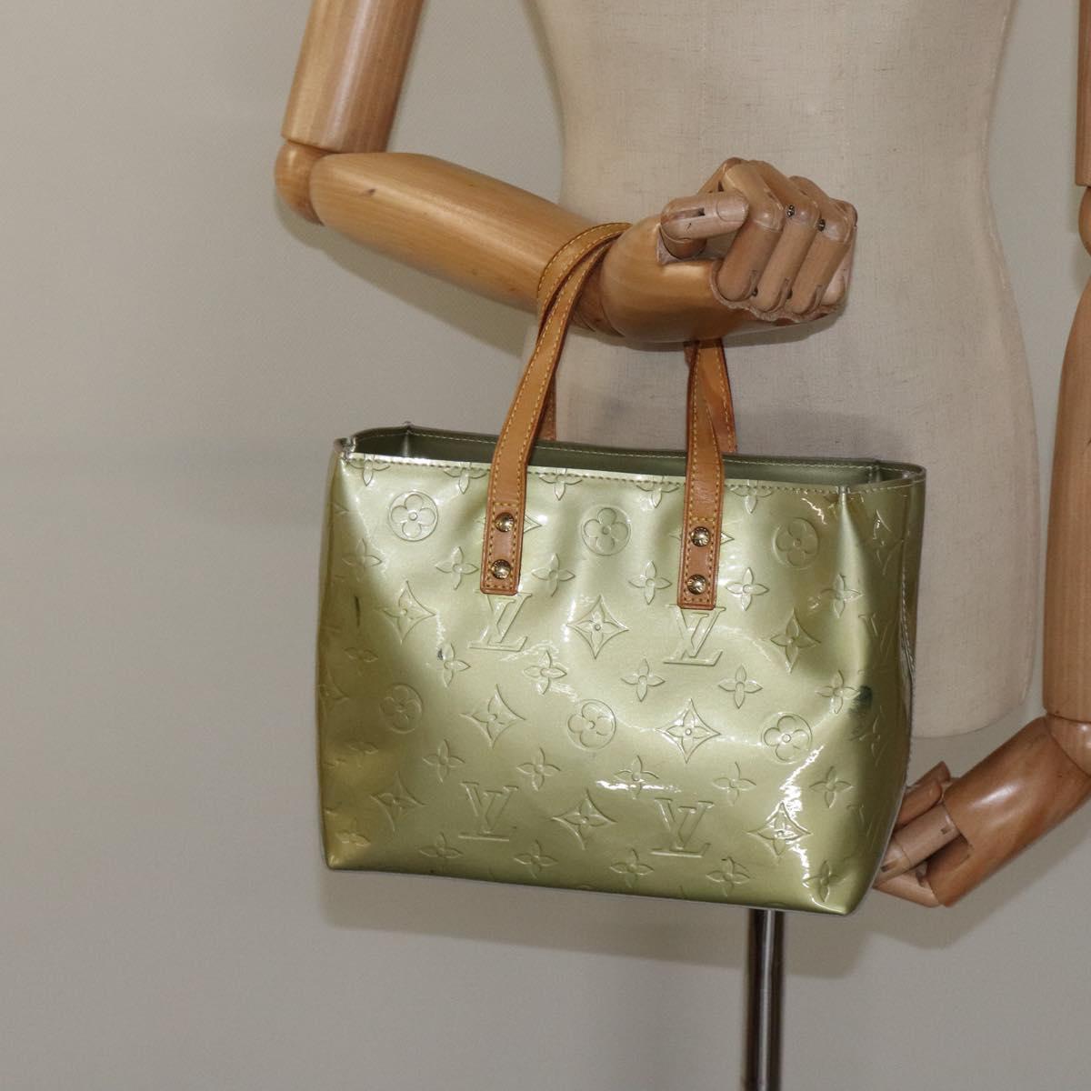 LOUIS VUITTON Monogram Vernis Reade PM Hand Bag Gris M91145 LV Auth 121043