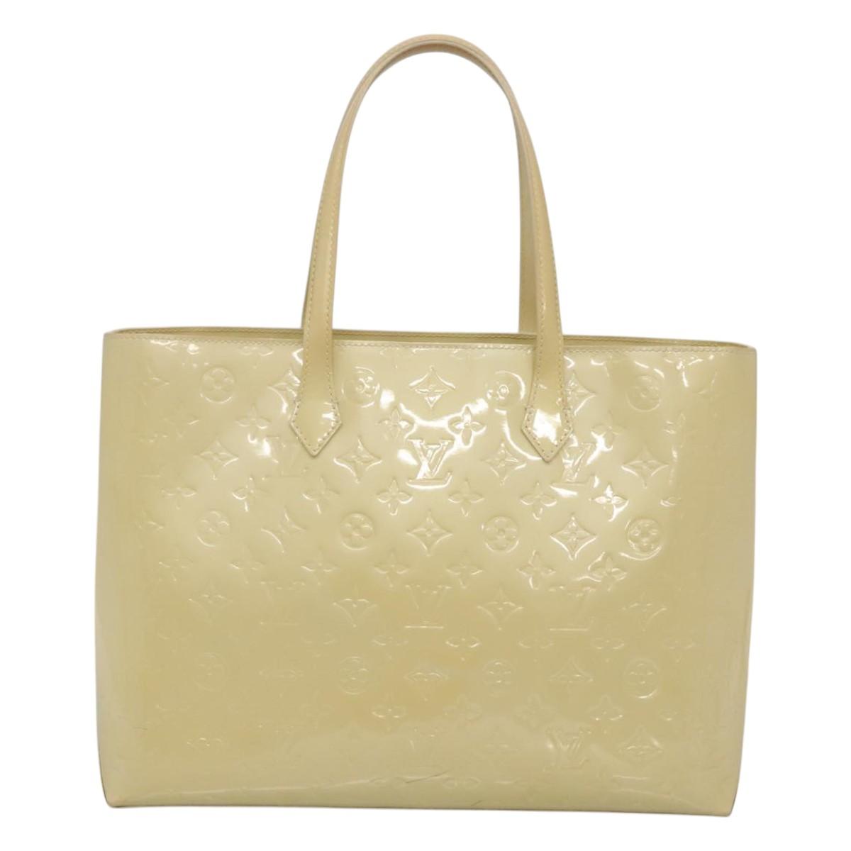 LOUIS VUITTON Monogram Vernis Wilshire MM Hand Bag Broncorail M91441 Auth 121051