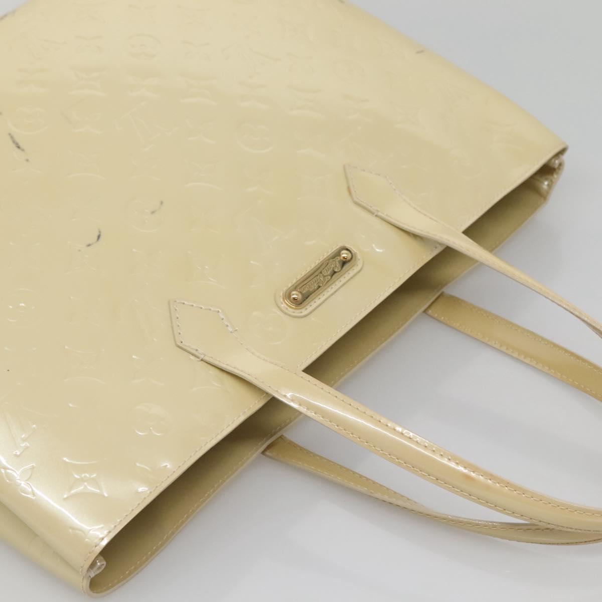 LOUIS VUITTON Monogram Vernis Wilshire MM Hand Bag Broncorail M91441 Auth 121051