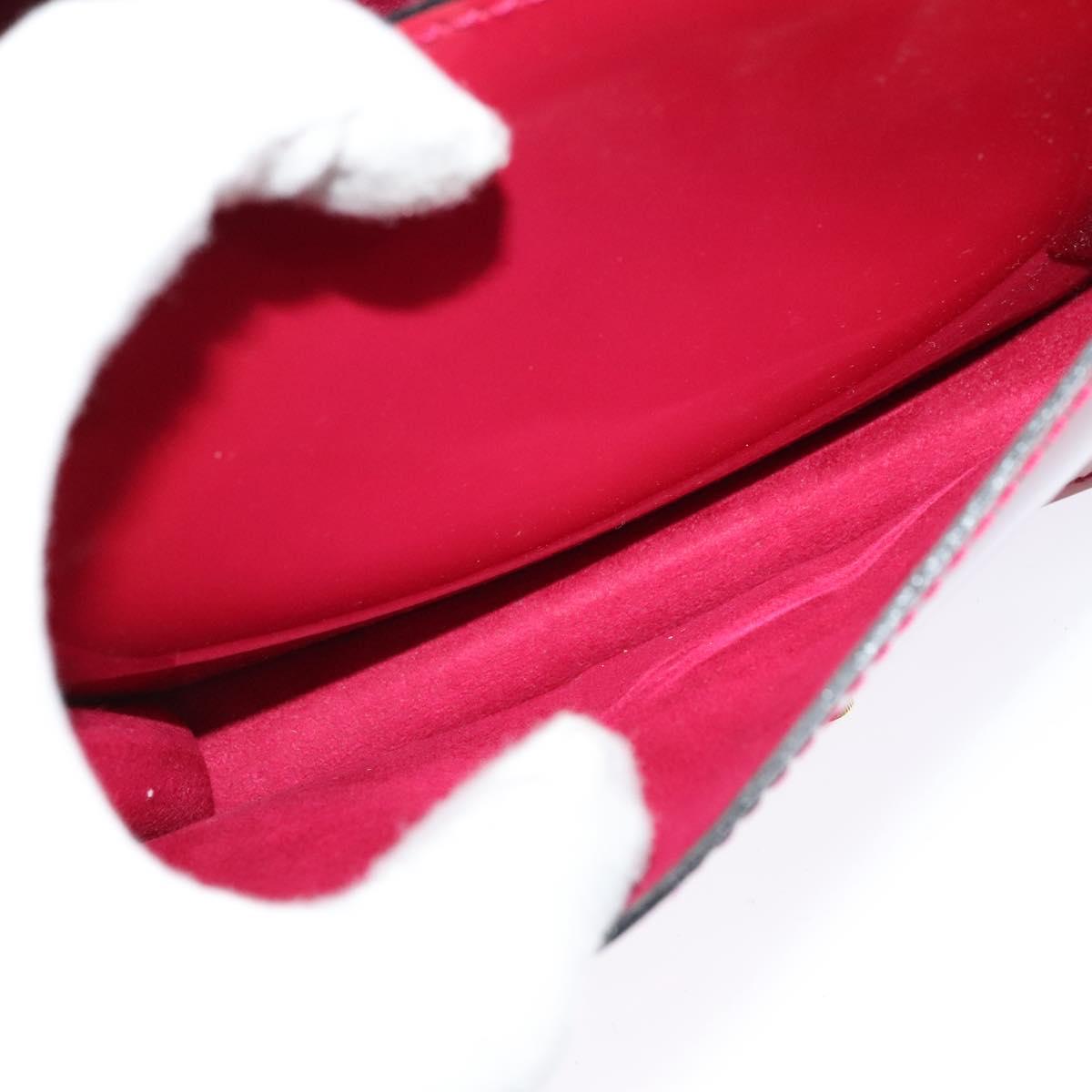 LOUIS VUITTON Vernis Monceau BB Hand Bag 2way Rose Andian M91579 LV Auth 121056