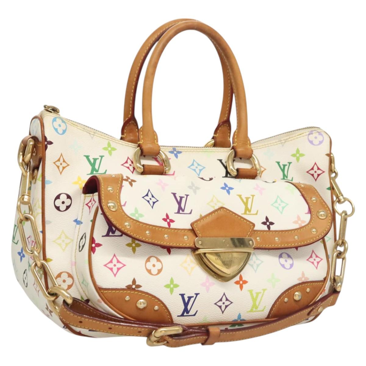 LOUIS VUITTON Monogram Multicolor Rita Bag 2way White M40125 LV Auth 121059M