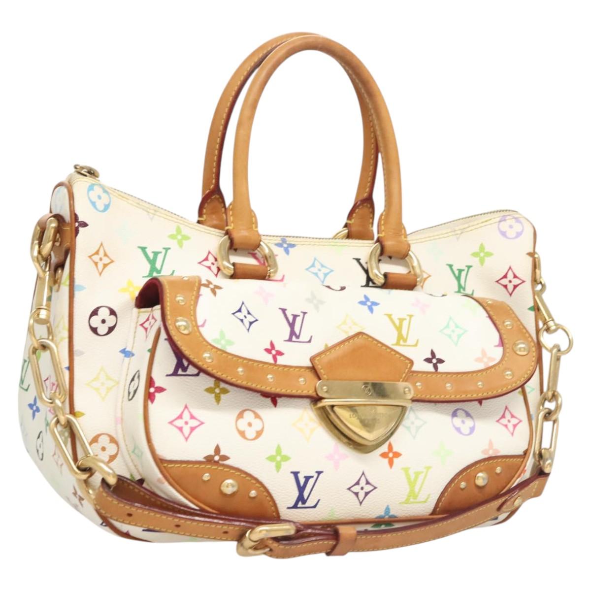 LOUIS VUITTON Monogram Multicolor Rita Bag 2way White M40125 LV Auth 121059M