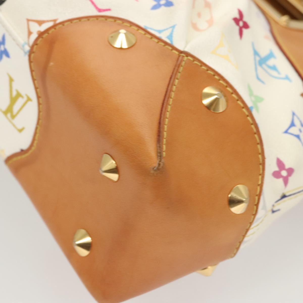 LOUIS VUITTON Monogram Multicolor Judy MM Hand Bag 2Way White M40255 Auth 121060