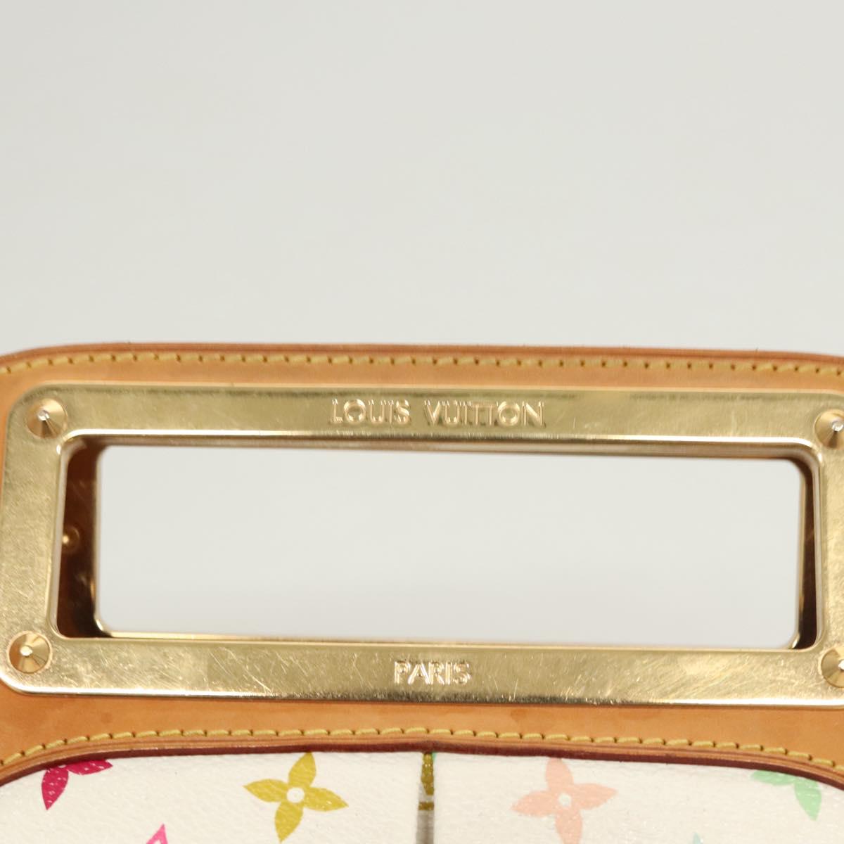 LOUIS VUITTON Monogram Multicolor Judy MM Hand Bag 2Way White M40255 Auth 121060