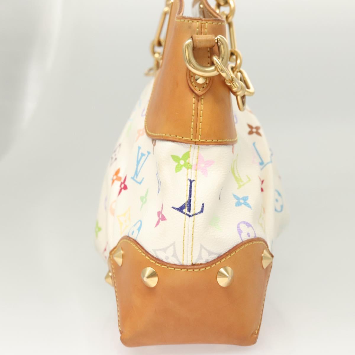 LOUIS VUITTON Monogram Multicolor Judy MM Hand Bag 2Way White M40255 Auth 121060