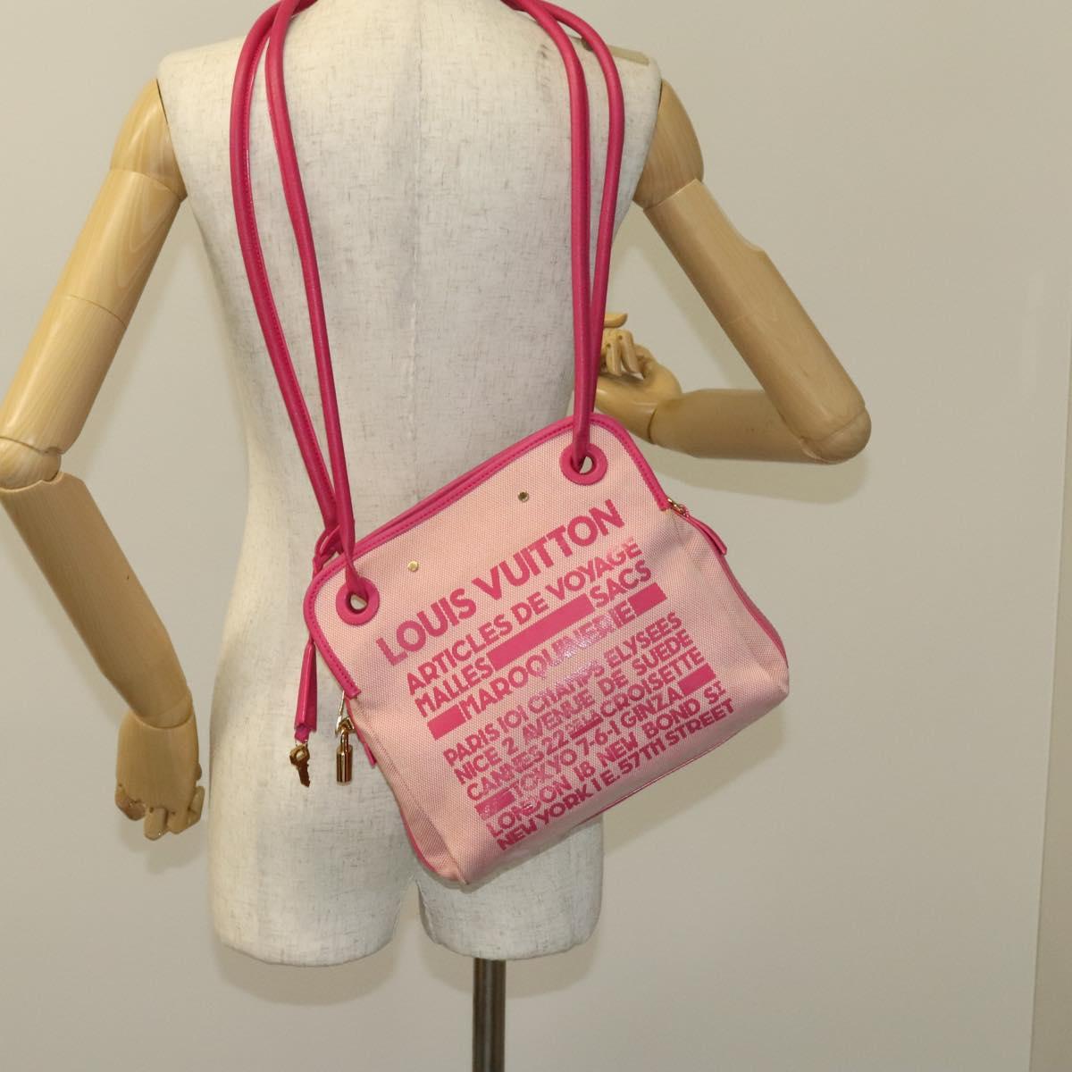 LOUIS VUITTON Cruise Line Rider Shoulder Bag Pink M92809 LV Auth 121064