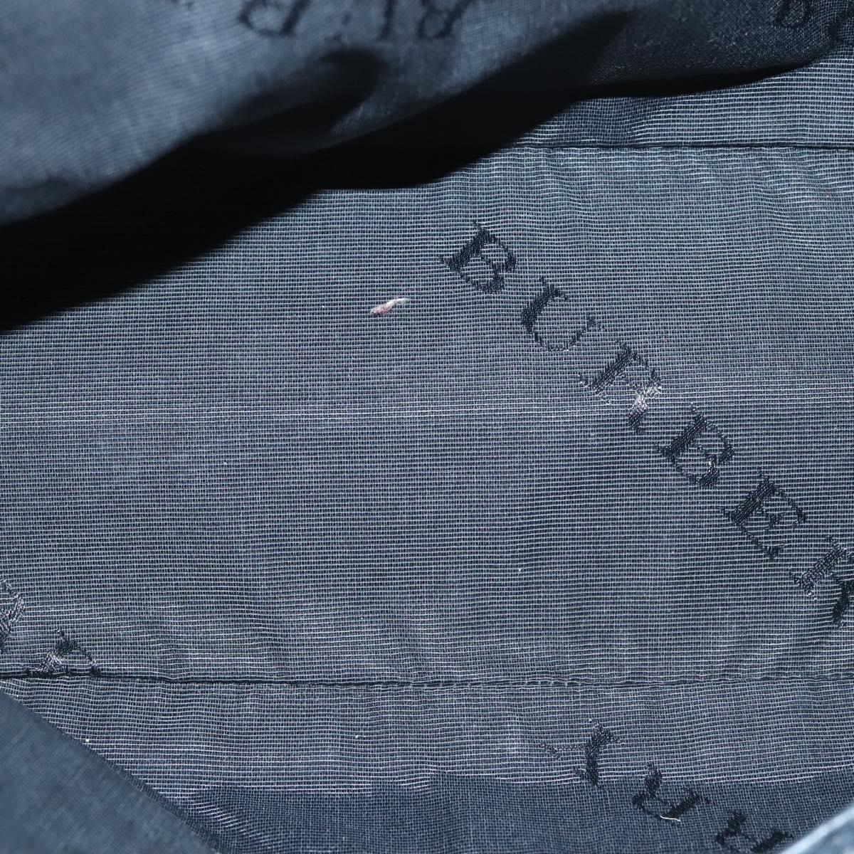 BURBERRY Hand Bag Leather Black Gold Auth 121067