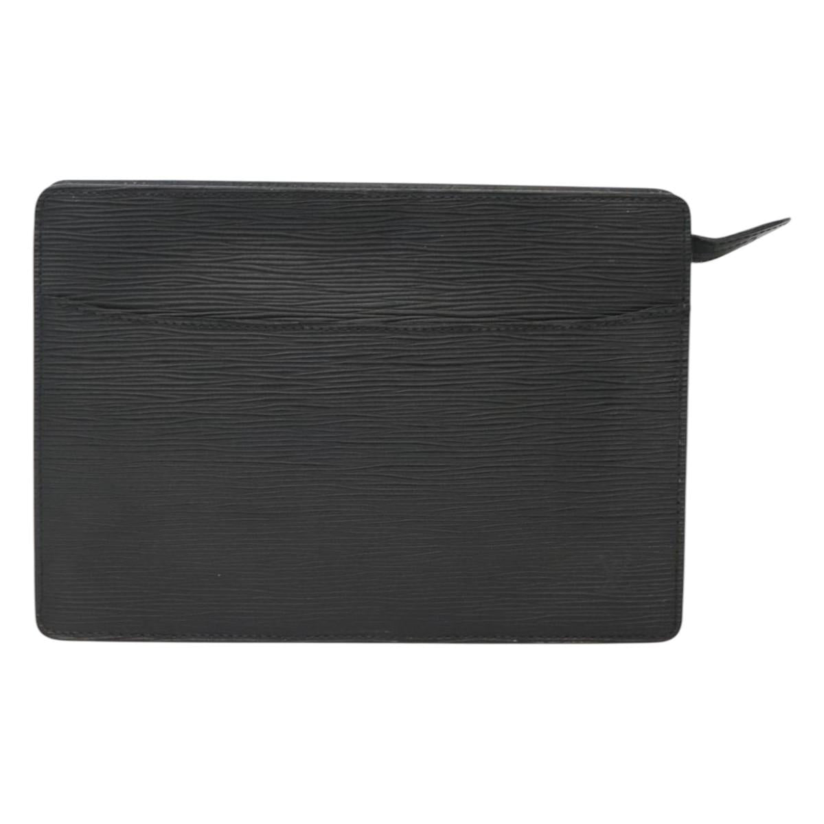LOUIS VUITTON Epi Pochette Homme Clutch Bag Black Noir M52522 LV Auth 121095