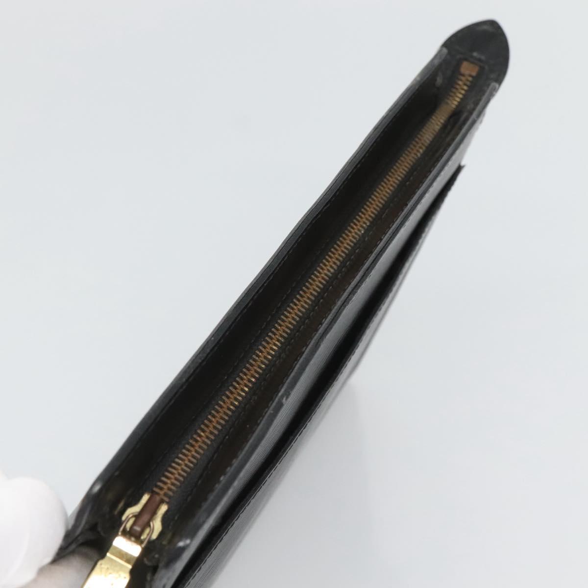 LOUIS VUITTON Epi Pochette Homme Clutch Bag Black Noir M52522 LV Auth 121095