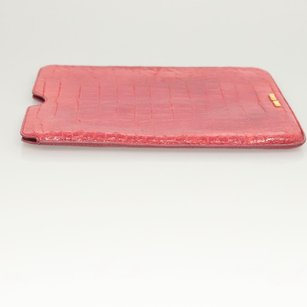 Miu Miu iPad Case Leather Pink Auth 121106