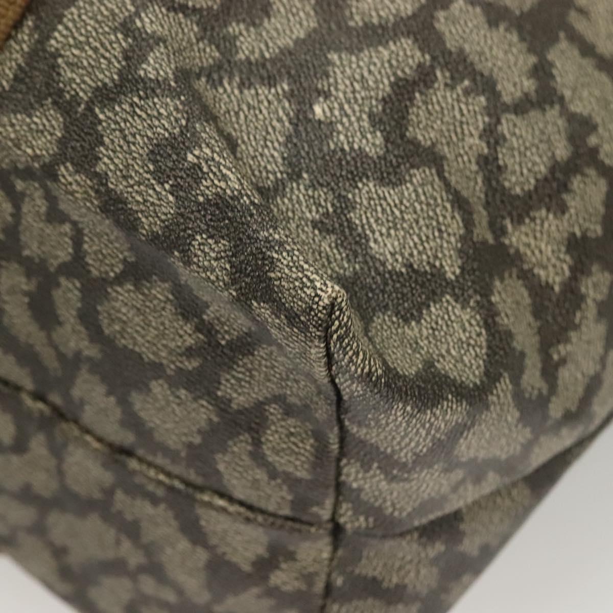 SAINT LAURENT Boston Bag PVC Canvas Gray Auth 121131