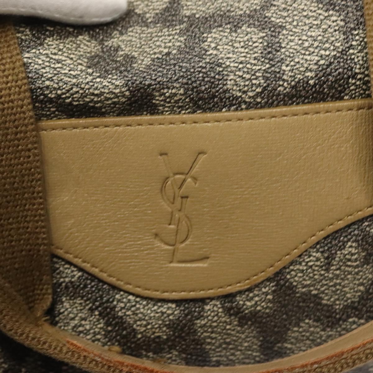 SAINT LAURENT Boston Bag PVC Canvas Gray Auth 121131