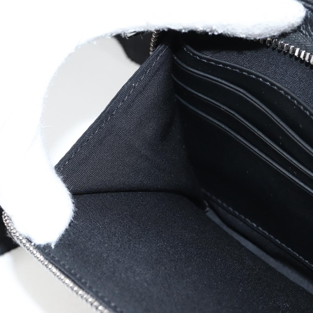 Christian Dior Trotter Canvas Shoulder Bag Navy Silver Auth 121172M