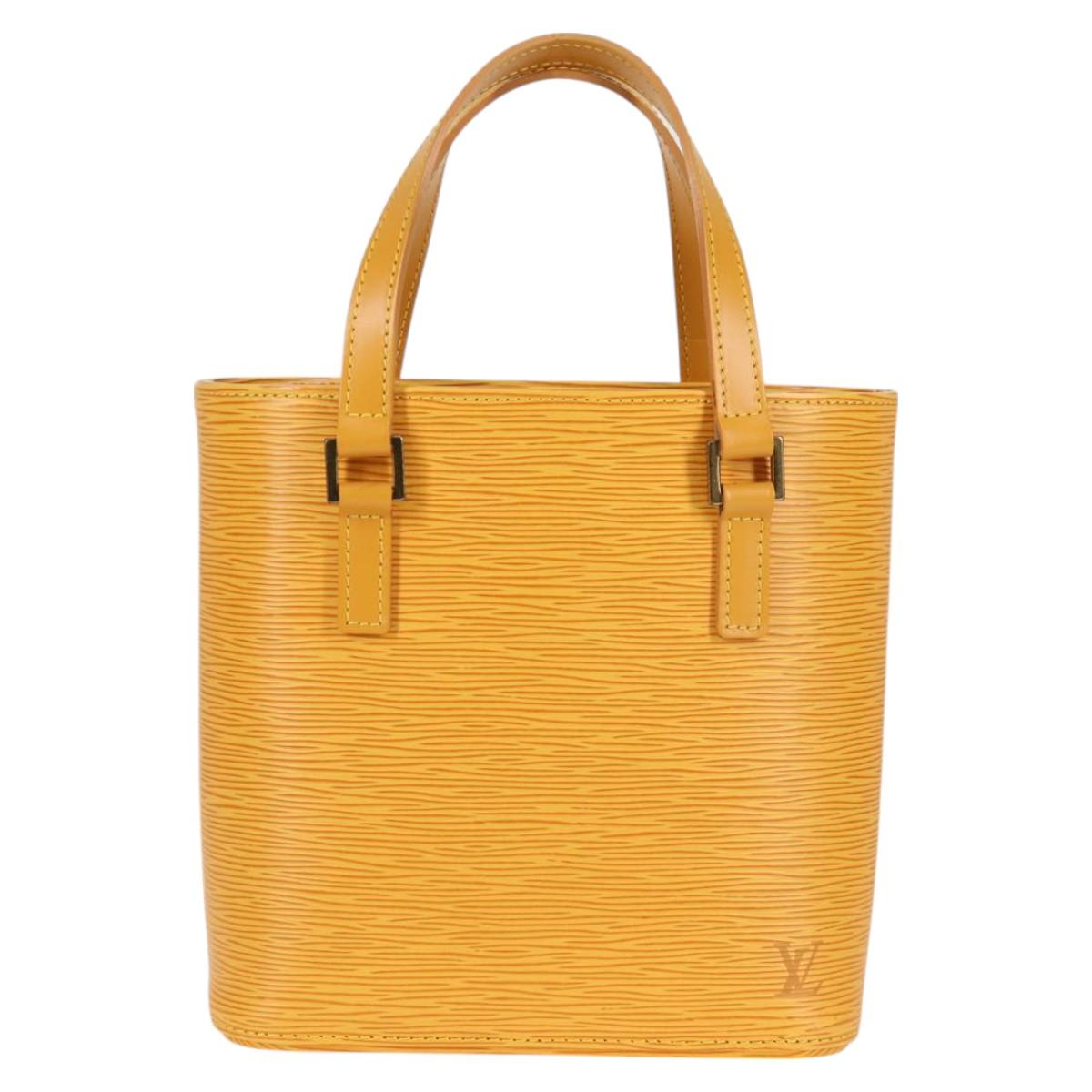 LOUIS VUITTON Epi Vavin PM Tote Bag SPO 2way Yellow LV Auth 121180V