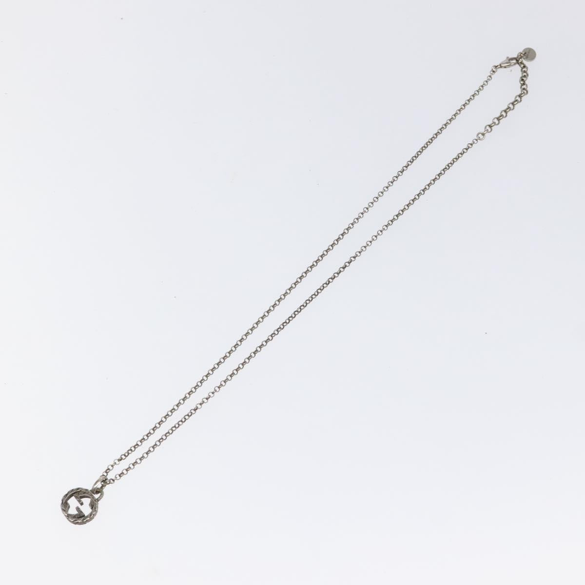 GUCCI Necklace metal Silver Auth 121186