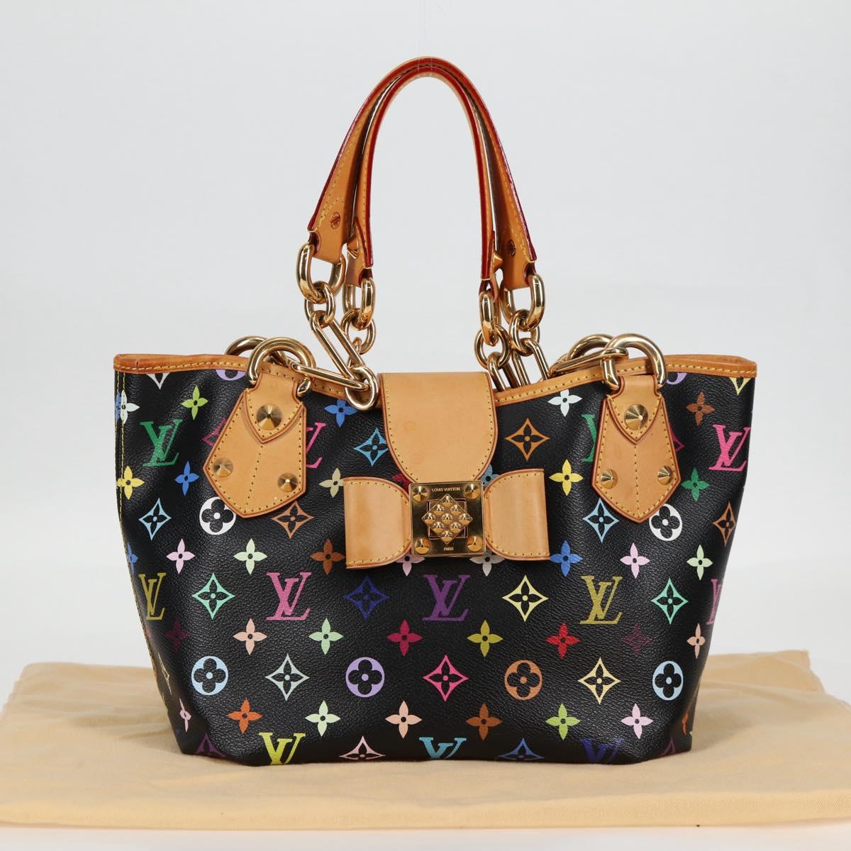 LOUIS VUITTON Monogram Multicolor Annie MM Bag Black M40308 LV Auth 121188SAV