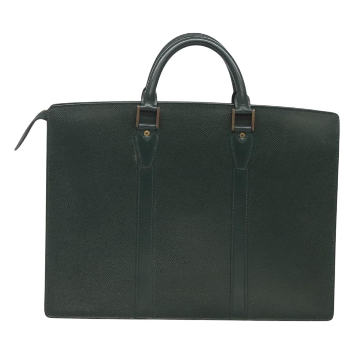 LOUIS VUITTON Taiga Porte Documents Rozan Bag Ardoise M30052 LV Auth 121200